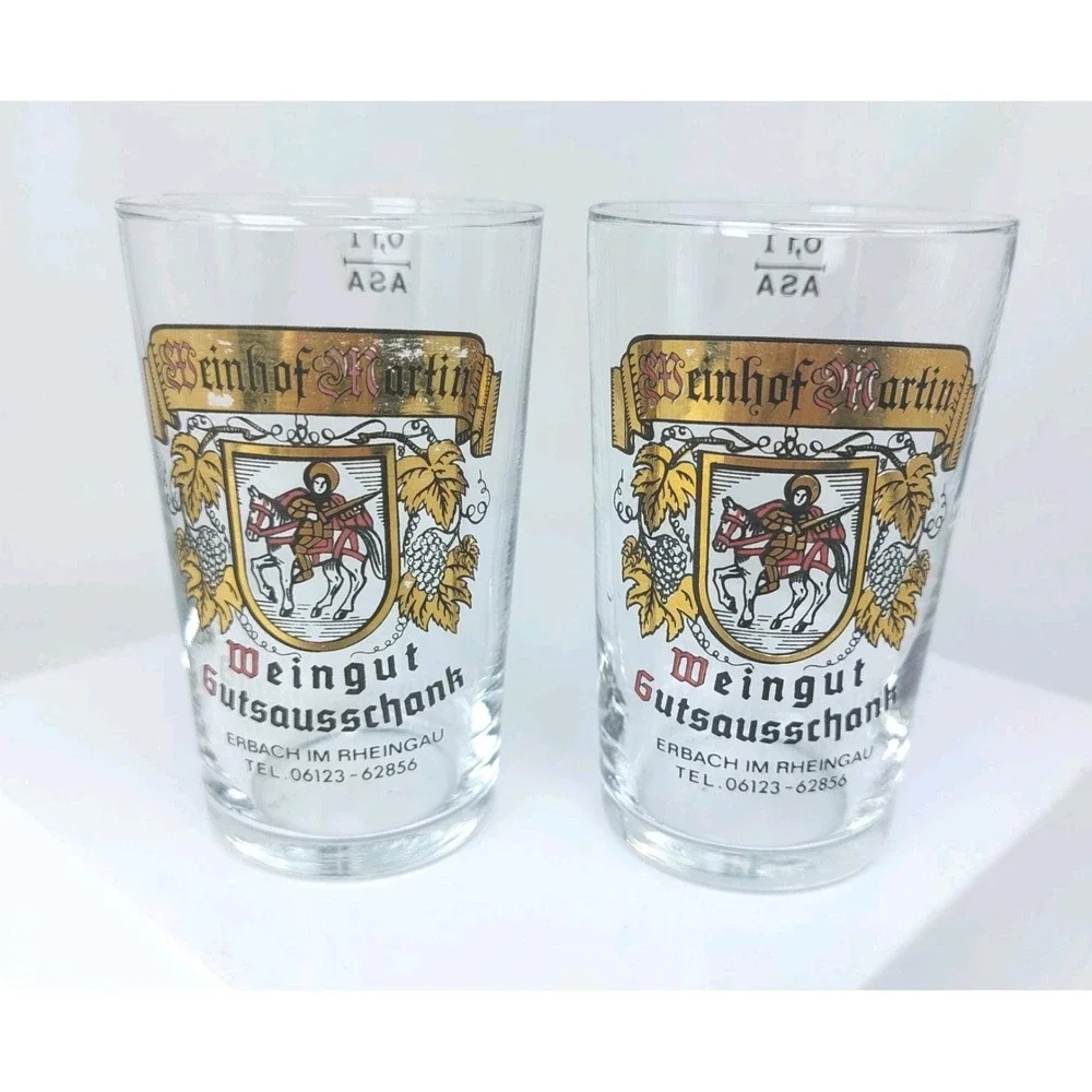 Vintage German Wine Tasting Glasses Beinhof Martin Erbach Germany‎ 2